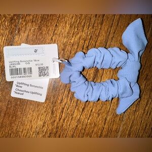 Lululemon Uplifting Scrunchie Big Bow in Light Blue - NEW WITH TAGS